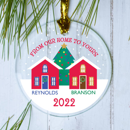 custom personalized family home christmas ornament – Christmas ornament, holiday tree decoration or gift