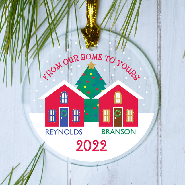 custom personalized family home christmas ornament – Christmas ornament, holiday tree decoration or gift