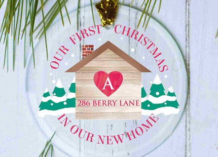 custom personalized first christmas in our new home christmas ornament – Christmas ornament, holiday tree decoration or gift
