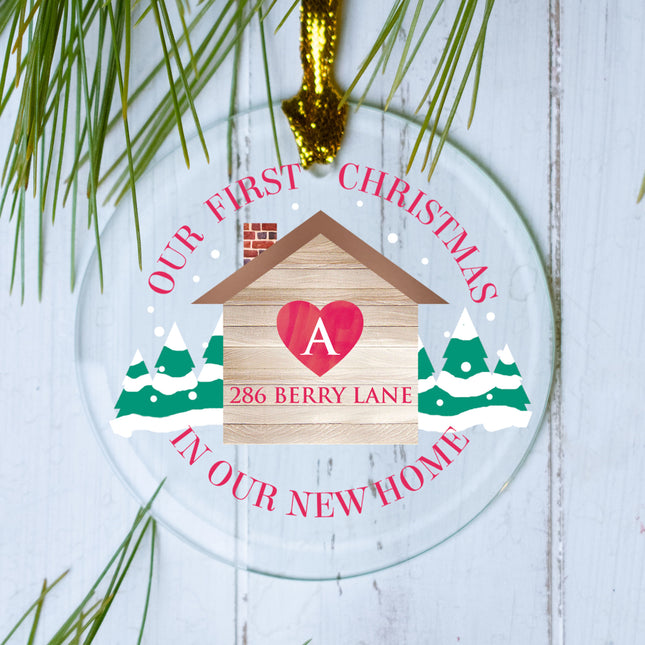 custom personalized first christmas in our new home christmas ornament – Christmas ornament, holiday tree decoration or gift