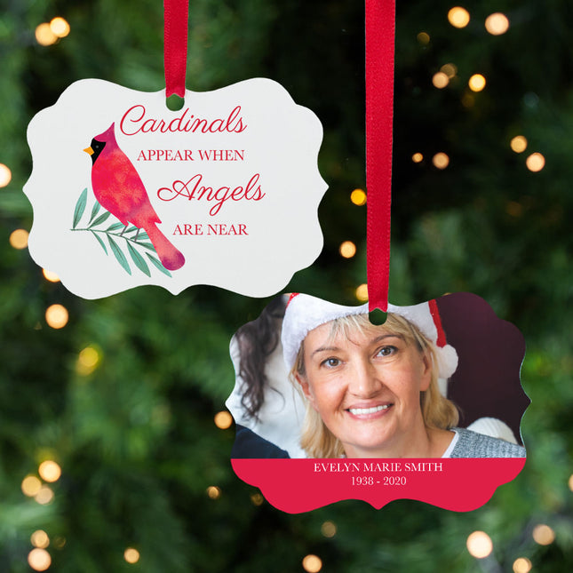 decorative personalized cardinals appear memorial christmas ornament – Christmas ornament, holiday tree decoration or gift