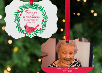 holiday personalized forever in our hearts christmas ornament – Christmas ornament, holiday tree decoration or gift
