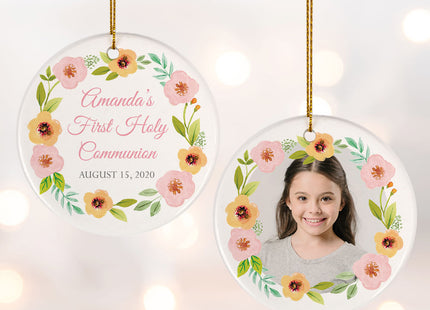 personalized personalized first communion photo christmas ornament – Christmas ornament, holiday tree decoration or gift