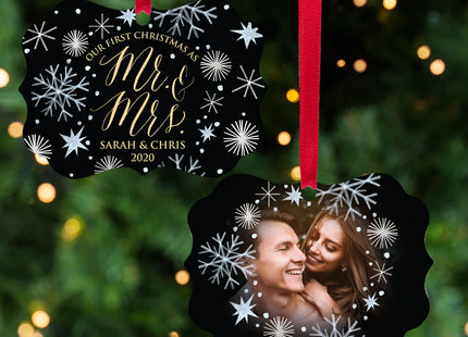 personalized personalized first christmas wedding christmas ornament – Christmas ornament, holiday tree decoration or gift
