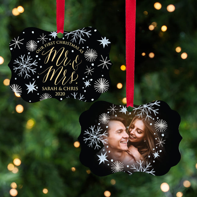 personalized personalized first christmas wedding christmas ornament – Christmas ornament, holiday tree decoration or gift