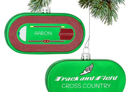 holiday personalized track and field christmas ornament – Christmas ornament, holiday tree decoration or gift