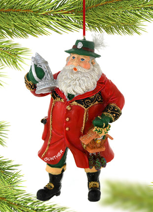 German Santa with Beer Stein Personalized Ornament by BRONNERS Ornament