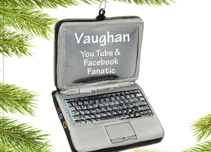 custom personalized laptop computer christmas ornament – Christmas ornament, holiday tree decoration or gift