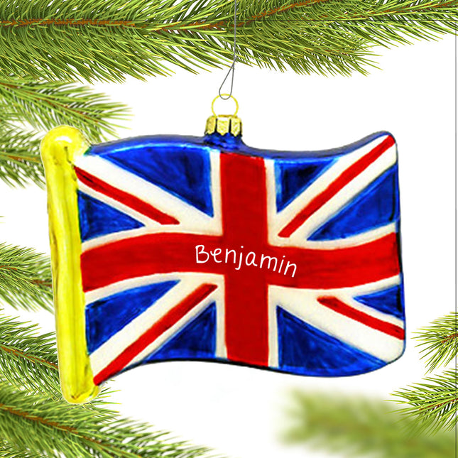 personalized personalized flag of great britain christmas ornament – Christmas ornament, holiday tree decoration or gift