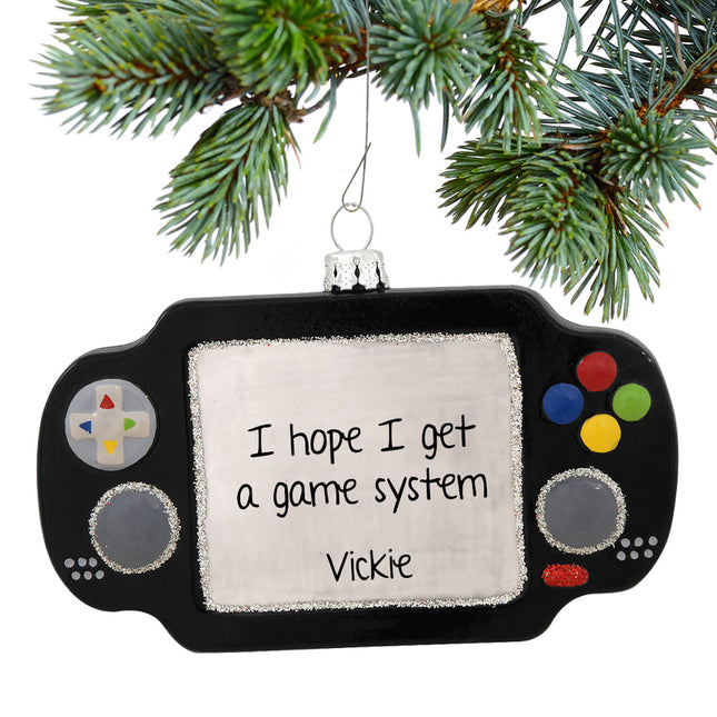 decorative personalized hand held video game christmas ornament – Christmas ornament, holiday tree decoration or gift