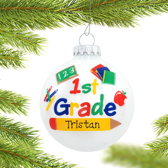personalized personalized first grade christmas ornament – Christmas ornament, holiday tree decoration or gift