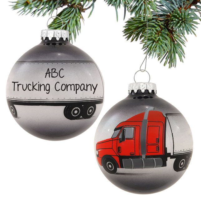 keepsake personalized semi truck driver christmas ornament – Christmas ornament, holiday tree decoration or gift