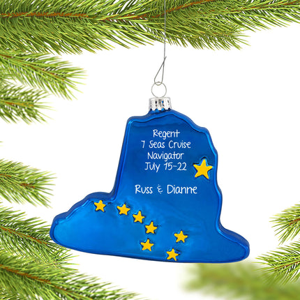decorative personalized alaska state shape christmas ornament – Christmas ornament, holiday tree decoration or gift