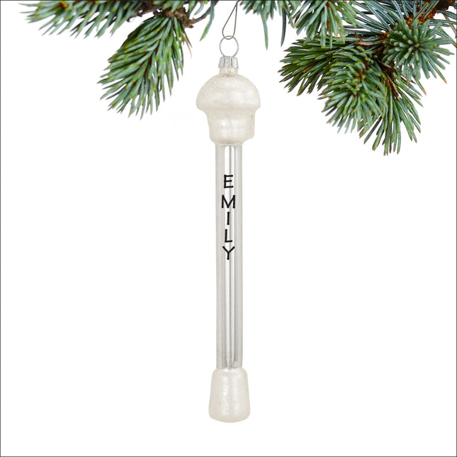 holiday personalized baton christmas ornament – Christmas ornament, holiday tree decoration or gift