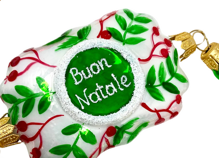 Buon Natale Glass Tree Garland