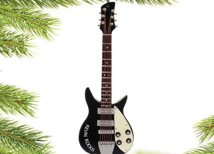 keepsake personalized black electric guitar christmas ornament – Christmas ornament, holiday tree decoration or gift