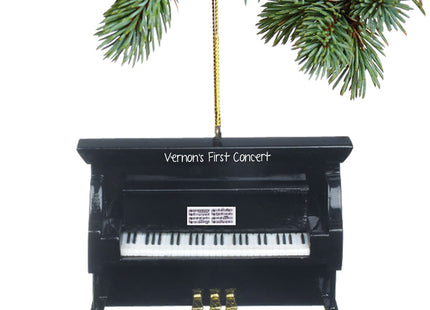 holiday personalized piano christmas ornament – Christmas ornament, holiday tree decoration or gift