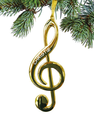 G Clef Personalized Ornament by BROADWAY Ornament