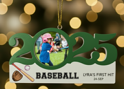 Personalized Dated Baseball Ornament