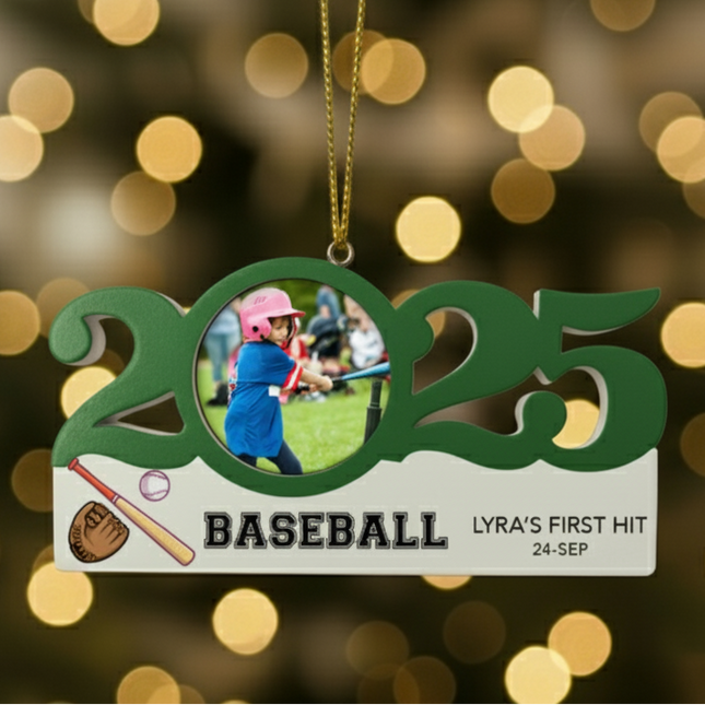 Personalized Dated Baseball Ornament
