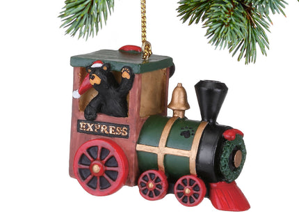 custom bearfood express train christmas ornament – Christmas ornament, holiday tree decoration or gift