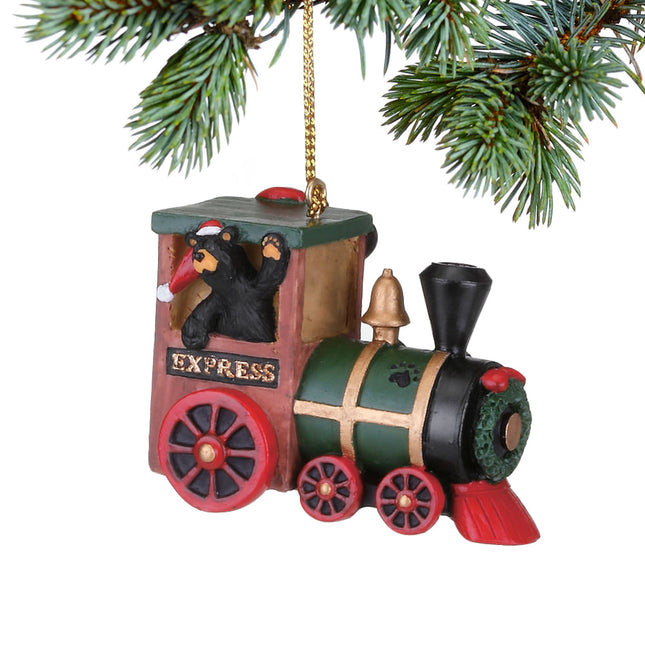 custom bearfood express train christmas ornament – Christmas ornament, holiday tree decoration or gift