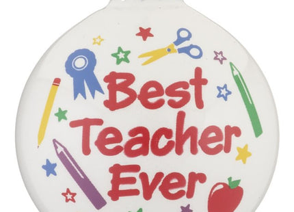 engraved best teacher ever award christmas ornament – Christmas ornament, holiday tree decoration or gift