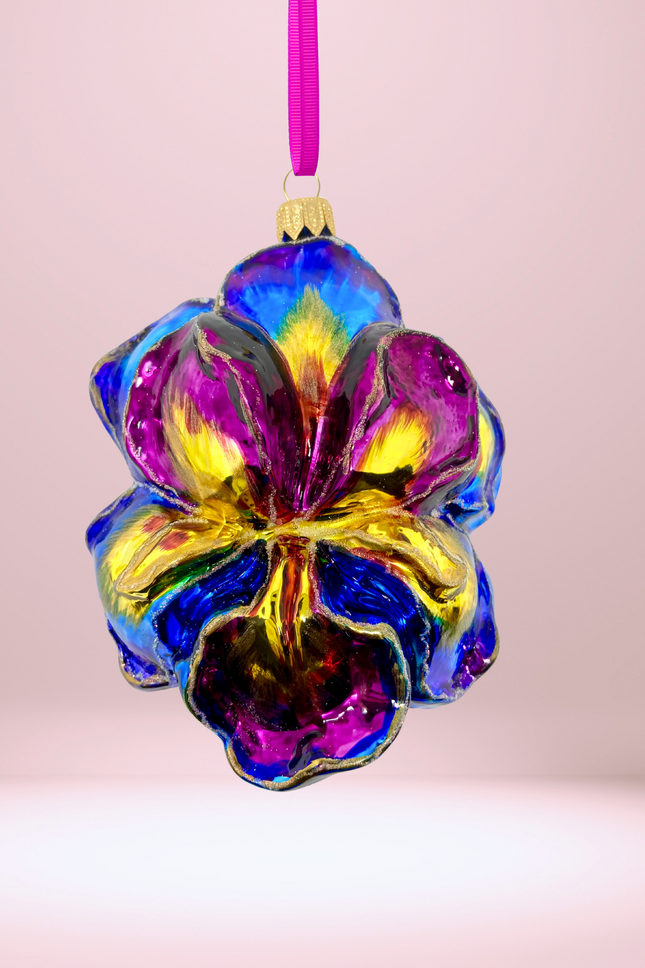 Caprice Iris Polish Glass Ornament