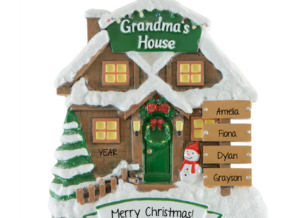 Personalized Grandma's House Grandkids Christmas Ornament (2-8 Names)