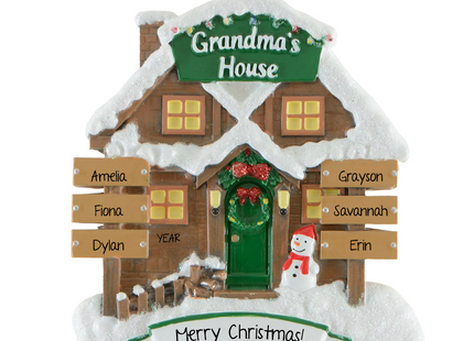 Personalized Grandma's House Grandkids Christmas Ornament (2-8 Names)