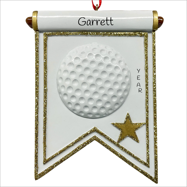 Personalized Golfing Christmas Ornament
