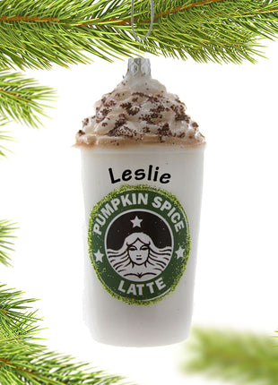 Pumpkin Spice Latte Personalized Ornament by CODY FOSTER Ornament
