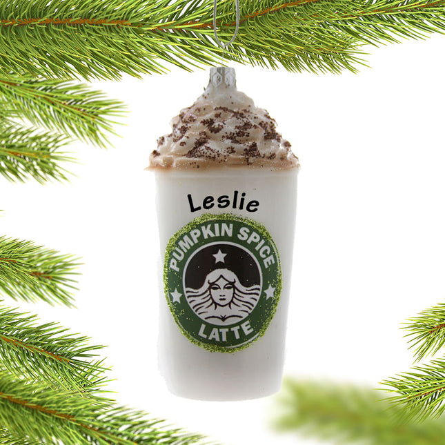 personalized personalized pumpkin spice latte ornament – Christmas ornament, holiday tree decoration or gift