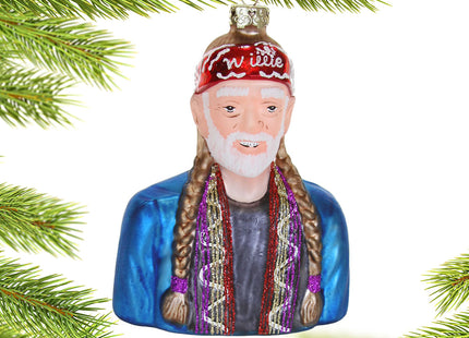personalized willie nelson ornament – Christmas ornament, holiday tree decoration or gift