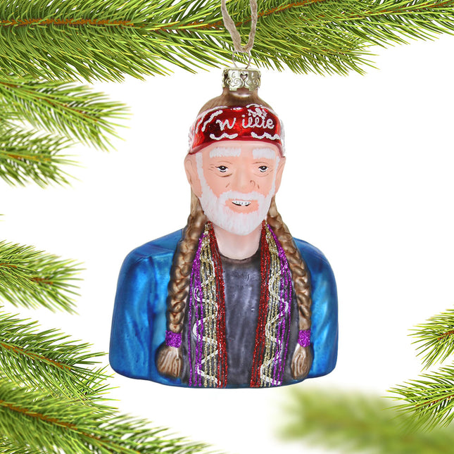 personalized willie nelson ornament – Christmas ornament, holiday tree decoration or gift