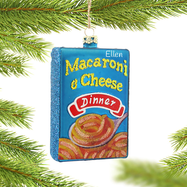 holiday personalized mac & cheese christmas ornament – Christmas ornament, holiday tree decoration or gift