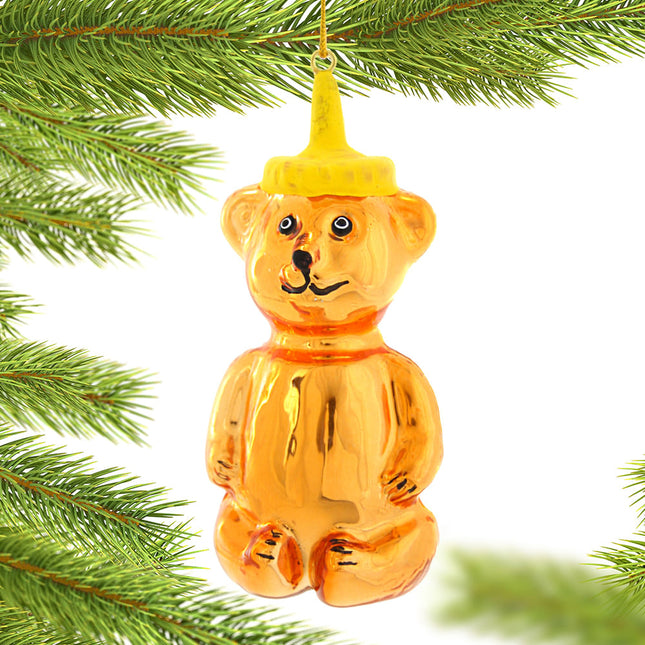 custom personalized honey bear christmas ornament – Christmas ornament, holiday tree decoration or gift