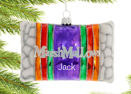 decorative personalized marshmallow christmas ornament – Christmas ornament, holiday tree decoration or gift