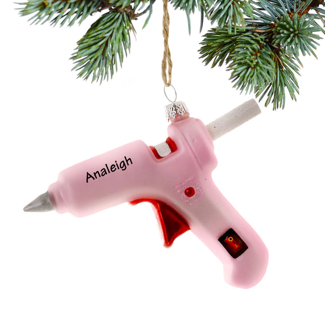 custom personalized glue gun christmas ornament – Christmas ornament, holiday tree decoration or gift