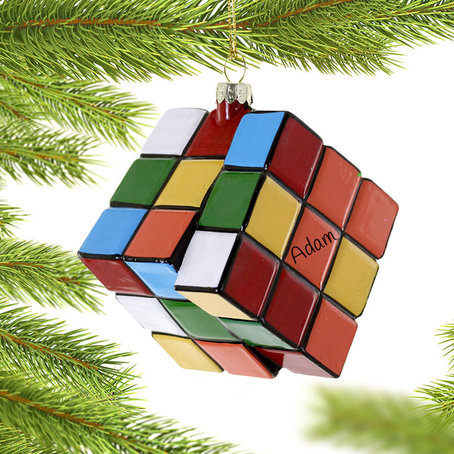 holiday personalized rubiks cube christmas ornament – Christmas ornament, holiday tree decoration or gift