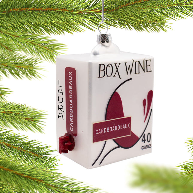 keepsake personalized boxed wine christmas ornament – Christmas ornament, holiday tree decoration or gift