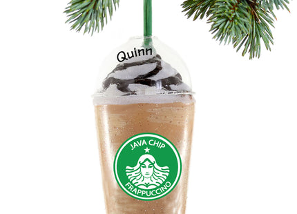 engraved personalized frappuccino christmas ornament – Christmas ornament, holiday tree decoration or gift