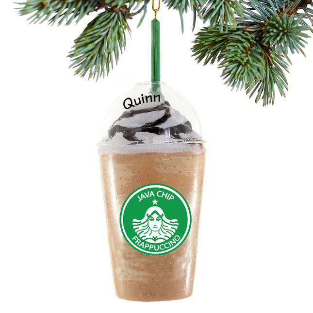 engraved personalized frappuccino christmas ornament – Christmas ornament, holiday tree decoration or gift