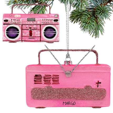 decorative personalized boom box christmas ornament – Christmas ornament, holiday tree decoration or gift