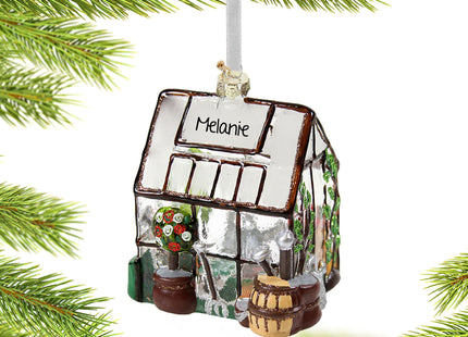 engraved personalized greenhouse christmas ornament – Christmas ornament, holiday tree decoration or gift