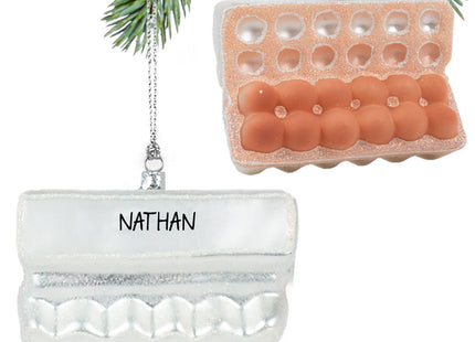 personalized personalized organic eggs christmas ornament – Christmas ornament, holiday tree decoration or gift
