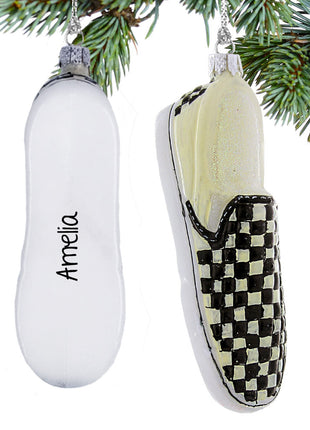 Checkered Shoe Personalized Ornament by CODY FOSTER Ornament