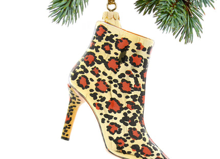custom personalized stiletto boot leopard christmas ornament – Christmas ornament, holiday tree decoration or gift