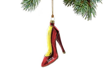 keepsake personalized red stiletto christmas ornament – Christmas ornament, holiday tree decoration or gift