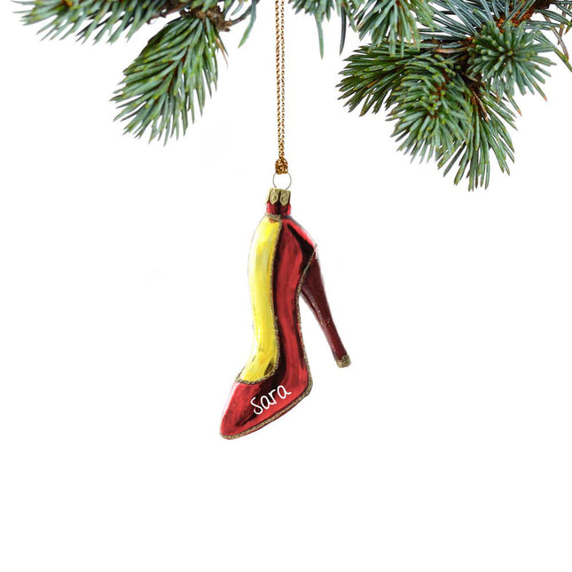 keepsake personalized red stiletto christmas ornament – Christmas ornament, holiday tree decoration or gift